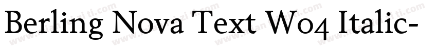 Berling Nova Text W04 Italic字体转换
